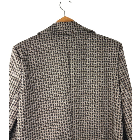 Bagatelle Cropped Houndstooth Jacket Gold Button Equestrian Blazer Size Small - Picture 5 of 12
